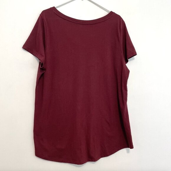 TORRID 2 Plus Size Girlfriend Signature Jersey V-Neck Tee Burgundy Maroon TShirt - Picture 14 of 16